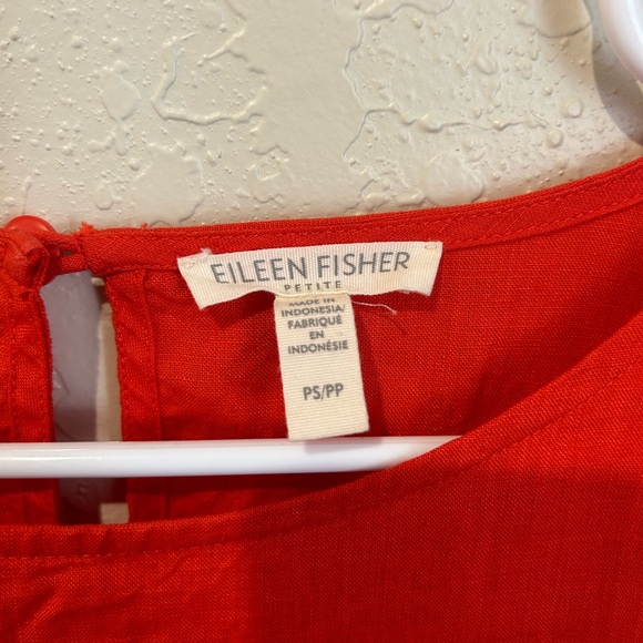 Eileen Fisher Organic Handkerchief Linen Boxy Dress in Petite Small - Picture 6 of 11